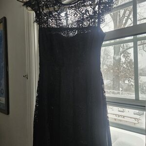 BB Dakota Navy Lace Long Sleeve Dress